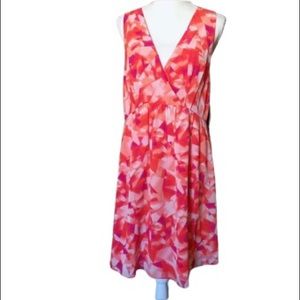 ÁMBAR Stainglass Pink V-Neck Dress Large